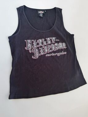 Harley-Davidson Ribbed Tank Top Femme Noir Taille M